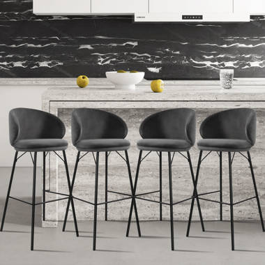 Upholstered bar stools set of online 4